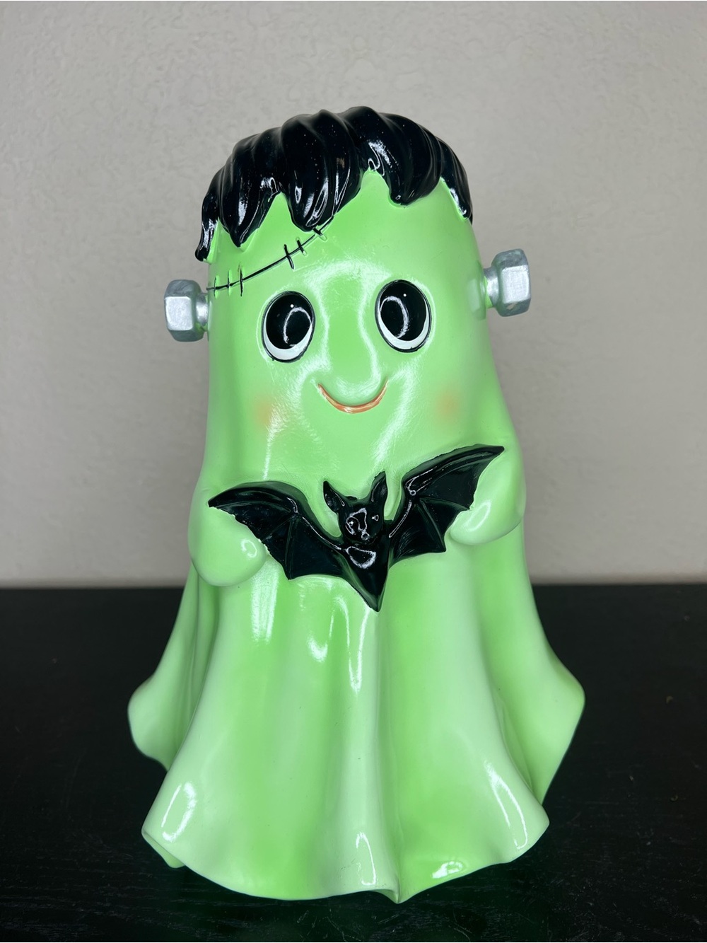 NEW Frankenstein Ghost with Bat Halloween Decor Figurine